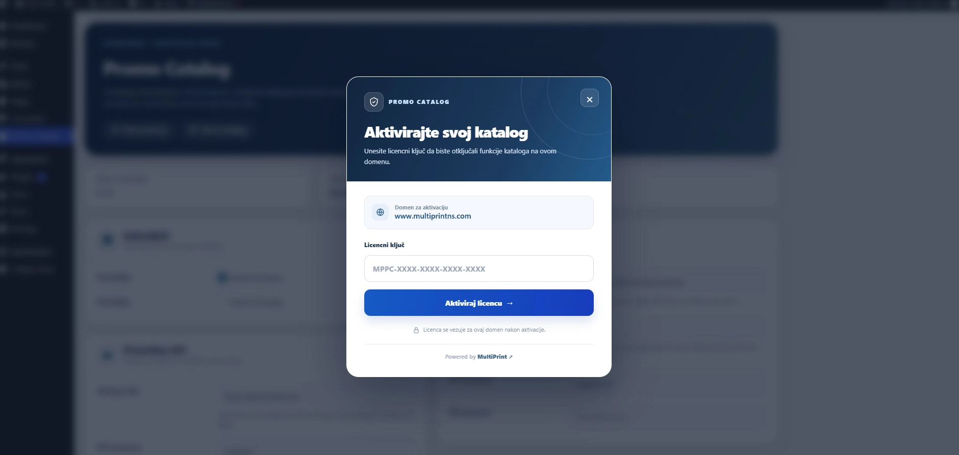 Promo Catalog WordPress plugin aktivacija